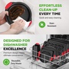 image:imageNutriChef 10Piece NonStickBakewareSet  Premium Carbon Steel BakingPansSet with Silicone Handles  Oven amp Dishwasher Safe  Complete BakingSheetSet for Cookies Muffins Loaf PizzaBlack